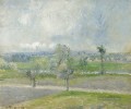 valhermeil in der Nähe von oise regen Wirkung 1881 Camille Pissarro